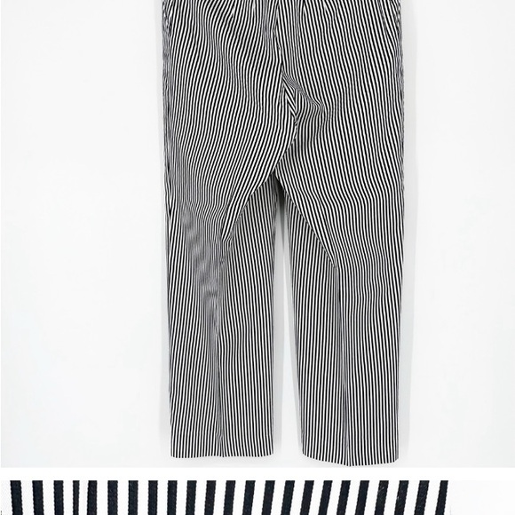 St John Black White Striped Pants Size 8 - - Picture 3 of 8